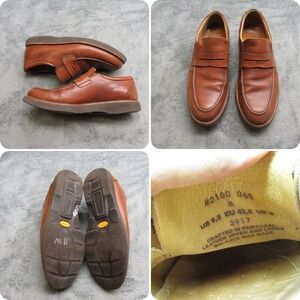 Samuel‎ Hubbard Penny Loafer Shoes Mens US 9.5 Brown Leather Slip-On Comfort